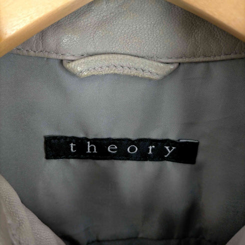 セオリー theory レザーシャツジャケット レディース 38