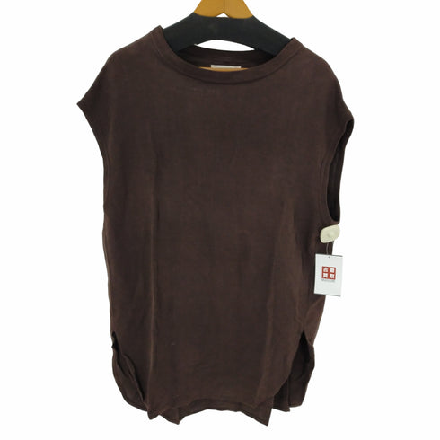 アンフィル unfil 21SS Japanse paper jersey sleeveless Tee ノースリーブTシャツ カットソー レディース ONE SIZE