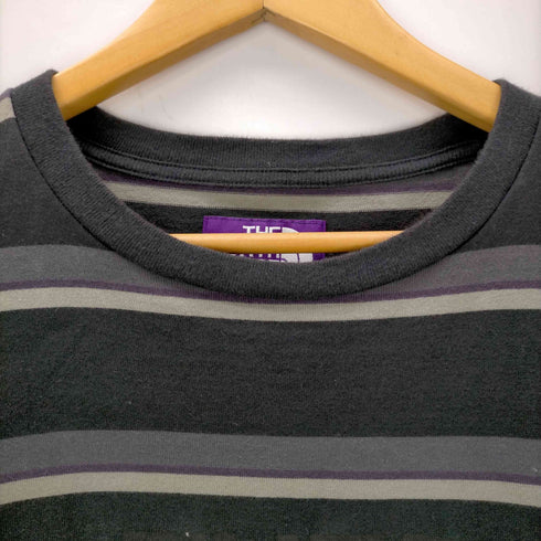 ノースフェイスパープルレーベル THE NORTH FACE PURPLE LABEL Striped H/S Logo Tee メンズ import:L