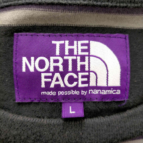 ノースフェイスパープルレーベル THE NORTH FACE PURPLE LABEL Striped H/S Logo Tee メンズ import:L