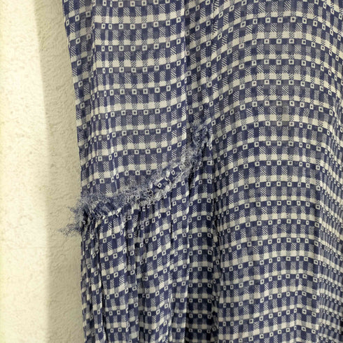 トリココムデギャルソン tricot COMME des GARCONS 00S インサイドアウトサイドデザイン 襟フリル総柄シースルーワンピース レディース JPN:M
