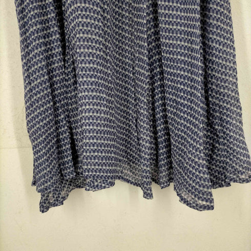 トリココムデギャルソン tricot COMME des GARCONS 00S インサイドアウトサイドデザイン 襟フリル総柄シースルーワンピース レディース JPN:M