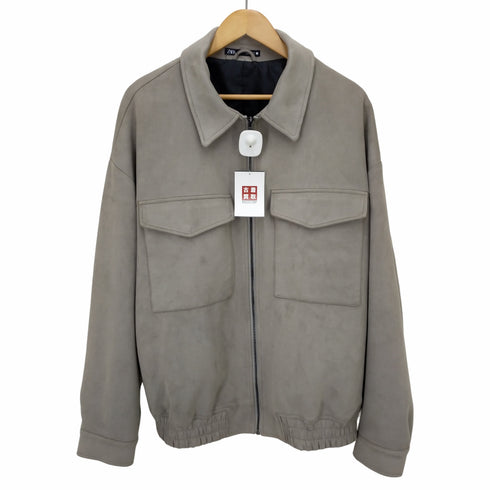 ザラ ZARA ボックスシルエット ジップアップブルゾン メンズ JPN:XL