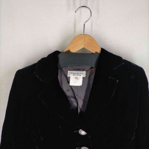 イヴサンローラン Yves Saint Laurent ベロアテーラードジャケット レディース 38