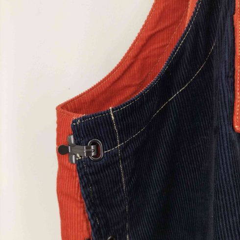 ナイジェルケーボン ライブロ NIGEL CABOURN LYBRO CRAZY NAVAL DUNGAREE コーデュイロイ オーバオール メンズ
