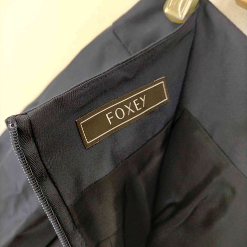 フォクシー FOXEY シルク100% タックスカート レディース 40