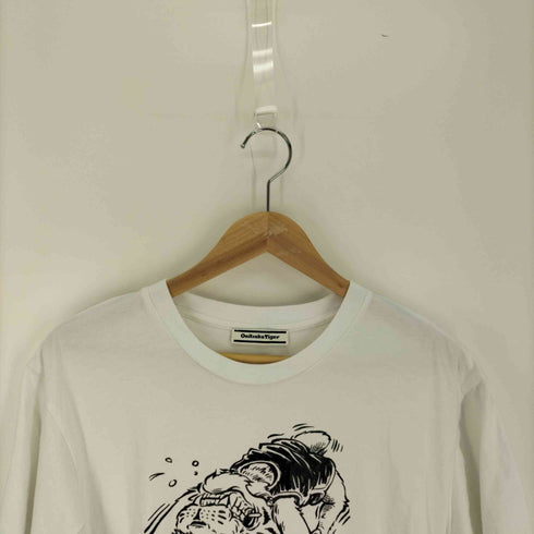 オニツカタイガー ONITSUKA TIGER T-SHIRT REAL WHITE PERFORMANCE BLACK メンズ JPN:L