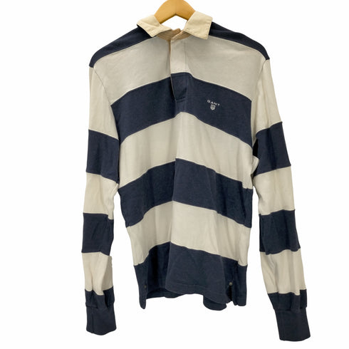 ガント GANT 00S ボーダー柄 ラガーシャツ メンズ import:M