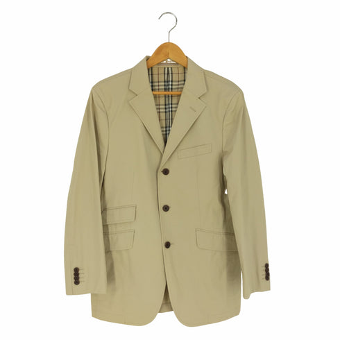 バーバリーブラックレーベル BURBERRY BLACK LABEL 裏地ノバチェック ノッチドラペル 背抜き 3Bテーラードジャケット メンズ import:M