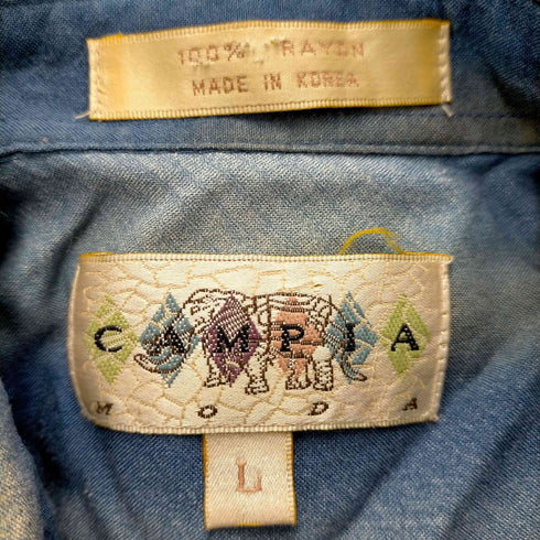 カンピア モダ CAMPIA MODA 韓国製 レーヨン アロハシャツ メンズ import:L