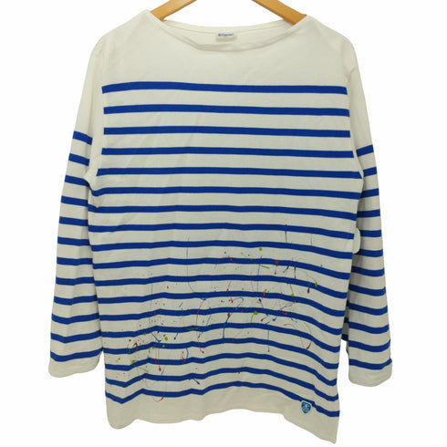 オーチバル ORCIVAL 2023SS ボーダー ペイント ラッセルフレンチセーラーTシャツ メンズ JPN:4