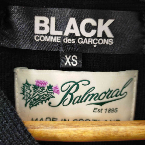 ブラックコムデギャルソン BLACK COMME des GARCONS Balmoral Knitwear AD2017 カーディガン ニット 長袖 Vネック レディース import:XS