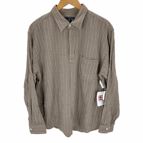 ボット BOTT 22AW Stripe Pullover Shirt ストライププルオーバーシャツ メンズ JPN:XL