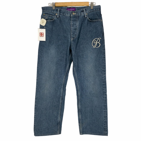 ザブラックアイパッチ THE BLACK EYE PATCH 23SS INDIGOB EMBLEM EMBROIDERED DENIM PANTS メンズ US:34-35