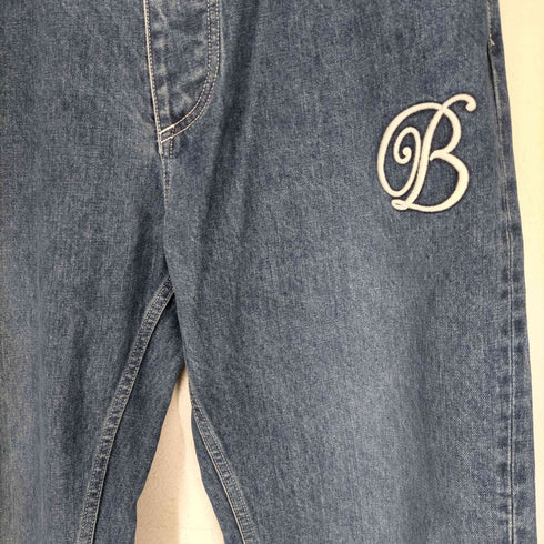 ザブラックアイパッチ THE BLACK EYE PATCH 23SS INDIGOB EMBLEM EMBROIDERED DENIM PANTS メンズ US:34-35