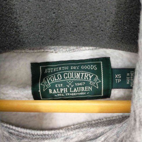 ポロラルフローレン POLO RALPH LAUREN 裏起毛 ハイネックスウェットトップス トレーナー プルオーバー 異素材切替 カモフラ プリント ワッペン メンズ import:XS