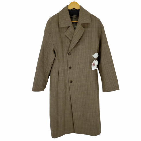 オーラリー AURALEE 20AW BLUEFACED WOOL DOUBLE CLOTH コート チェスター ロング アウター 総裏地 チェック ウール メンズ 1