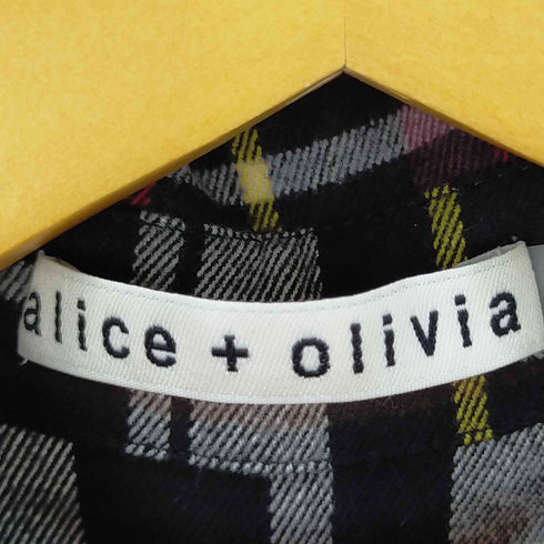 Alice+Olivia チェック柄 長袖 シャツ ブラウス 前開き レディース S/P