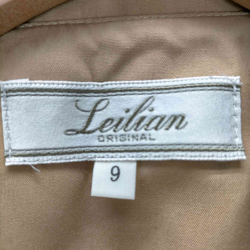 レリアン Leilian レリアン Leilian ステンカラーコート スプリングコート シルク ギャザー ロング ダブル 9 ベージュ /HS ■OS レディース レディース JPN:9号
