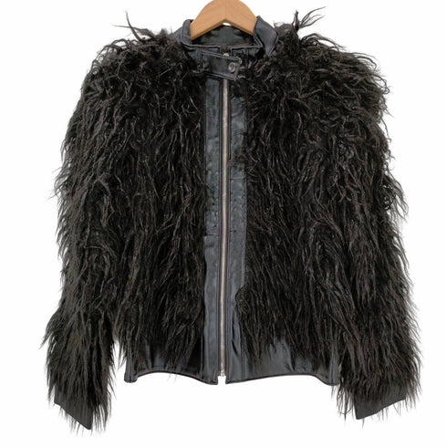 セオリー theory セオリー theory MONGOLIAN BOMBER ジャケット 切替 総裏地 ジップアップ S 黒 ブラック /CM ■OS レディース レディース JPN:S