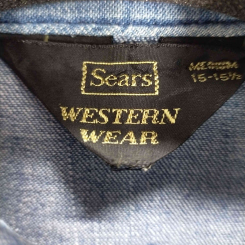 シアーズ Sears 70S 三角タグ デニムウエスタンシャツ メンズ 16-16 1/2