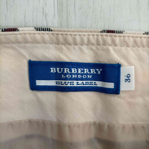 バーバリーロンドン BURBERRY LONDON ロゴ刺繍 ノバチェック タイトスカート レディース JPN:36