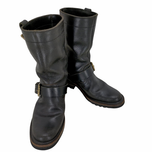 プリュスバイショセ plus by chausser レザー エンジニアミドルブーツ レディース JPN:22