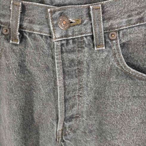 リーバイス Levis 90S 501 ボタン裏501刻印 ボタンフライ 先染め ブラック デニムパンツ メンズ W28 L34