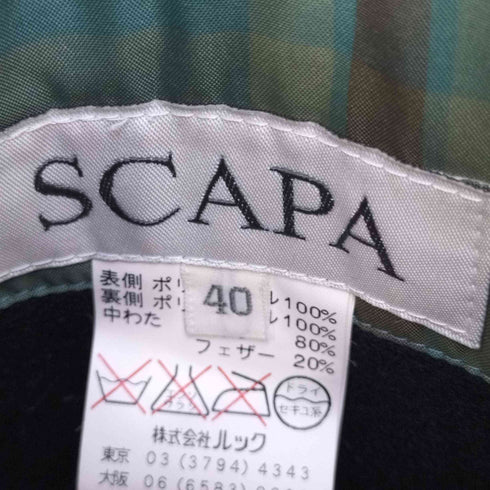 スキャパ SCAPA 裏地チェック リバーシブル ダウンジャケット レディース EUR:40