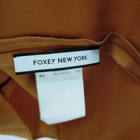 フォクシーニューヨーク FOXEY NEW YORK フリル ブラウス ボートネック プルオーバー 七分袖 レディース 40