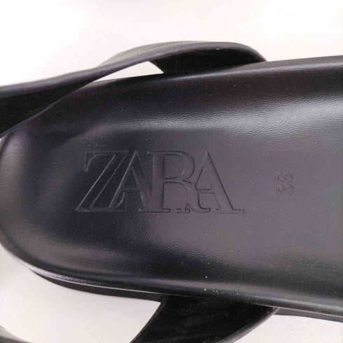 ザラ ZARA フェイクレザーサンダル レディース EUR:38
