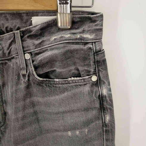 アッパーハイツ upper hights ダメージ加工デニムパンツ ジーンズ ストレート ジップフライ レディース 25