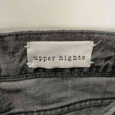 アッパーハイツ upper hights ダメージ加工デニムパンツ ジーンズ ストレート ジップフライ レディース 25