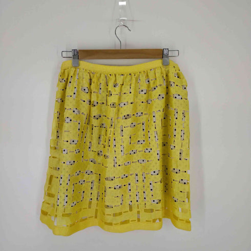 ヴィヴィアンタム VIVIENNE TAM カットワークドットプリントスカート フレア 膝丈 レディース 1