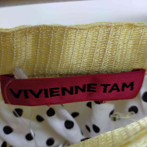ヴィヴィアンタム VIVIENNE TAM カットワークドットプリントスカート フレア 膝丈 レディース 1