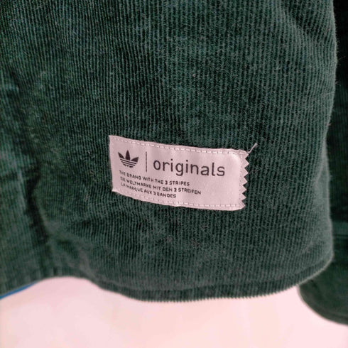 アディダス adidas リバーシブル チェック コーデュロイ スナップボタン L/S シャツ メンズ