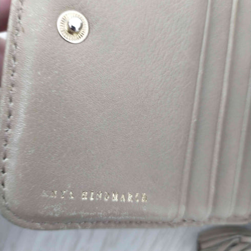 アニヤハインドマーチ ANYA HINDMARCH MAEVE MEDIUM 財布 二つ折り レザー ロゴ型押し レディース