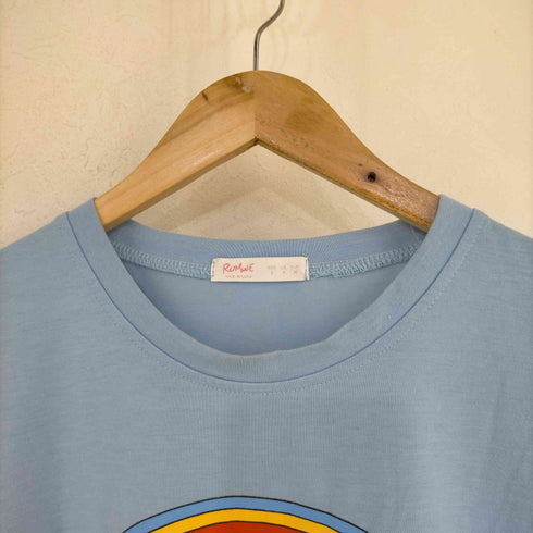 ROMWE STAY POSTIVE サメと少年プリント Tシャツ メンズ import:S