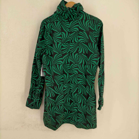 ザラ ZARA 幾何学柄 ハイネックワンピース レディース import:M