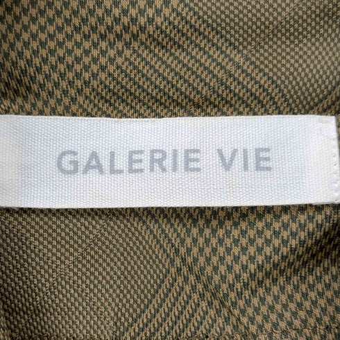 ギャルリーヴィー GALERIE VIE トゥモローランド コンパクトレーヨン ベルテッドコート スプリングコート 薄手 ロング ノーボタン リボンベルト付き 36 カーキブラウン レディース JPN:36