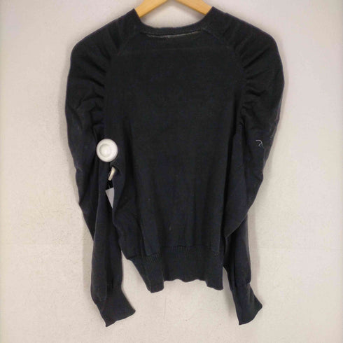 アドーア ADORE 22SS ギャザースリーブニット セーター 長袖 38 黒 ブラック レディース JPN:38