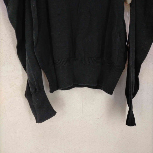 アドーア ADORE 22SS ギャザースリーブニット セーター 長袖 38 黒 ブラック レディース JPN:38