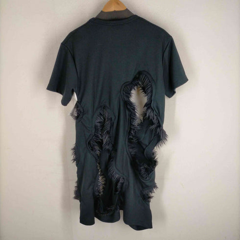 コムデギャルソンオムプリュス COMME des GARCONS HOMME PLUS 23AW ファー切替 カットアウト クルーネックTシャツ メンズ JPN:S