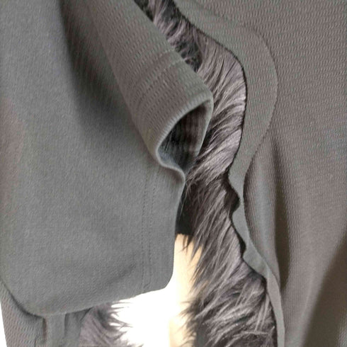コムデギャルソンオムプリュス COMME des GARCONS HOMME PLUS 23AW ファー切替 カットアウト クルーネックTシャツ メンズ JPN:S