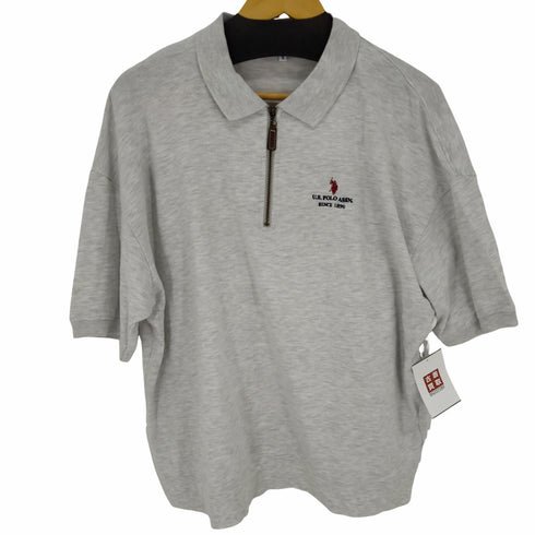 ユーエスポロアッスン US POLO ASSN ハーフジップポロカットソー メンズ JPN:S