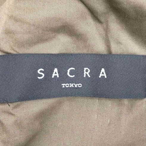 サクラ SACRA サクラ SACRA バックリボンワンピース ロング フレンチスリーブ 38 カーキ /MI ■OS レディース レディース JPN:38