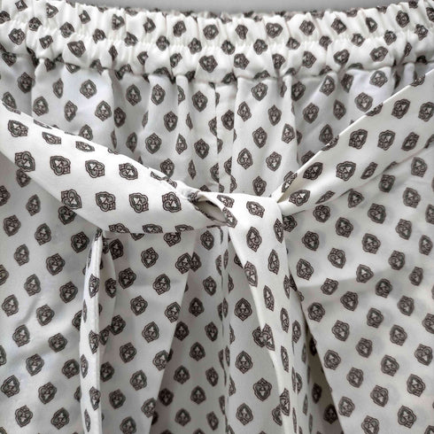 アイロン THE IRON アイロン THE IRON イエナ取り扱い 20SS PRINTED WRAP ラップパンツ ワイド イージー 総柄 S オフホワイト /DF ■OS レディース レディース JPN:S