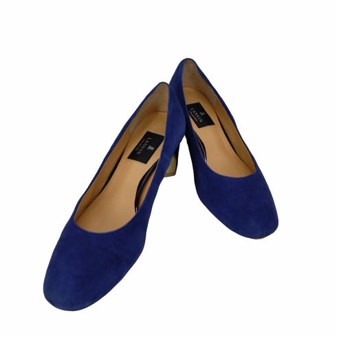 ランバンコレクション LANVIN COLLECTION パンプス チャンキーヒール スエード レディース 24.5