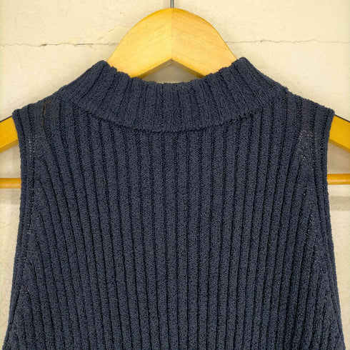 アパルトモンドゥーズィエムクラス LAppartement DEUXIEME CLASSE ニット カットソー タートルネック ノースリーブ 紺 ネイビー レディース
