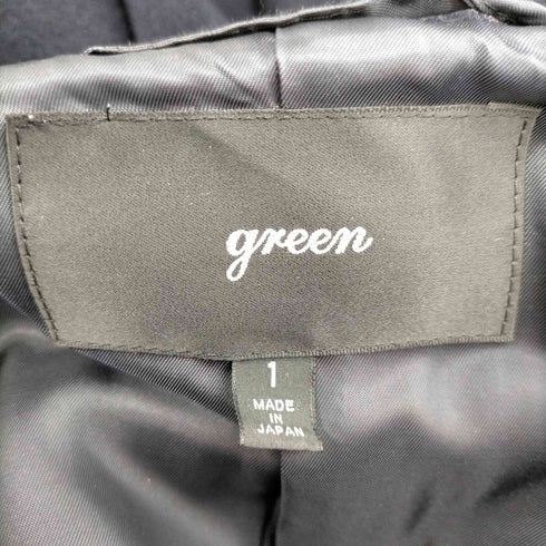 グリーン green グリーン green フーディショートコート アウター ワイドスリーブ 比翼ボタン 1 紺 ネイビー /ES ■OS レディース レディース JPN:1